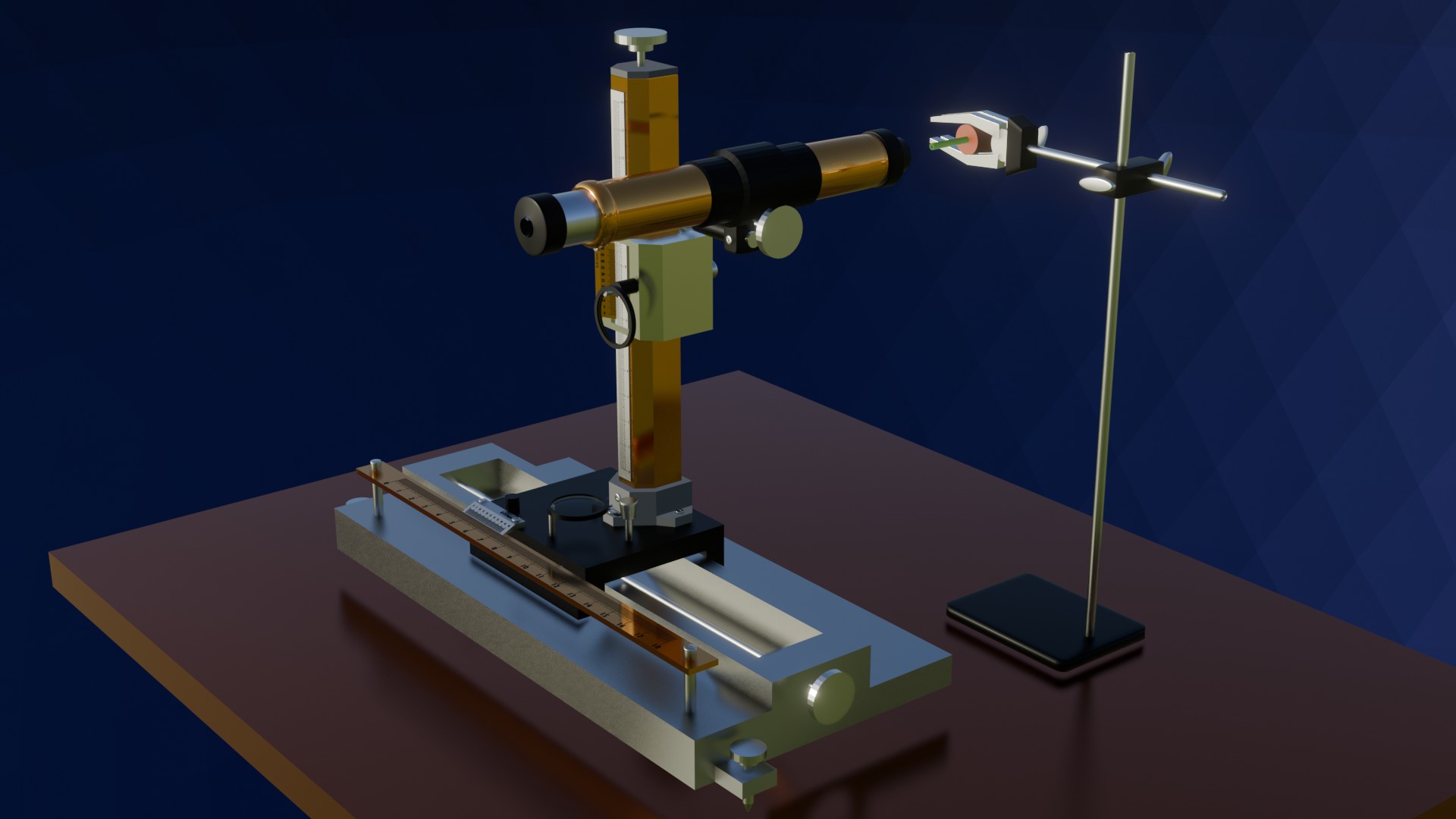 Abstract 3D physics simulation with glowing particles and waves