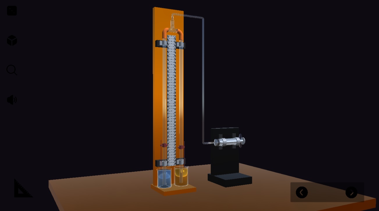 Close up of a vernier caliper measurement tool